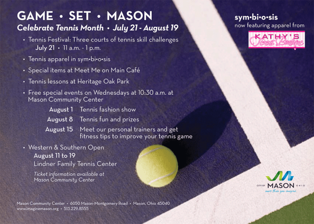 Advertisement for tennis month events