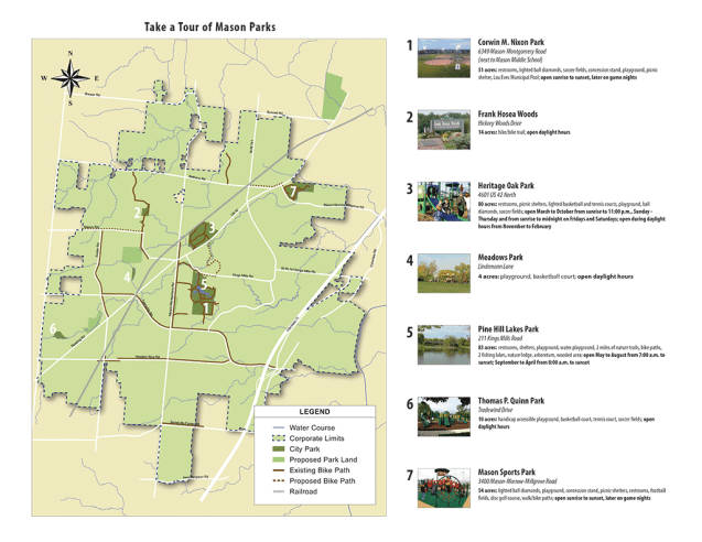 Park map inside 2011 calendar