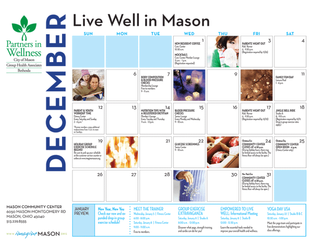 Monthly Programming Calendar