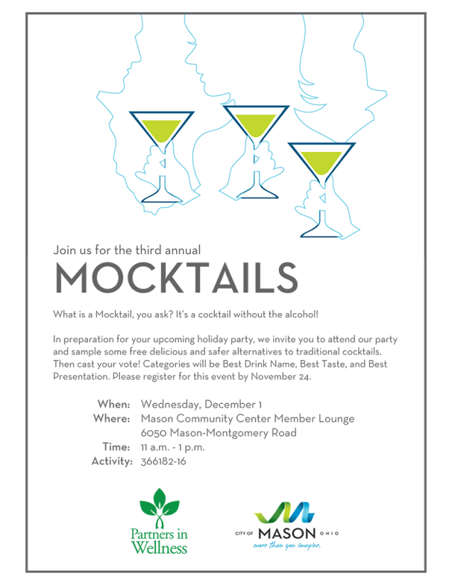 Mocktails flyer invitation